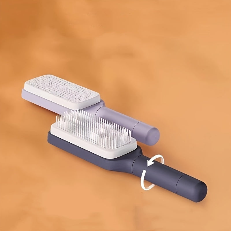 Rotating Self Cleaning Hair Brush